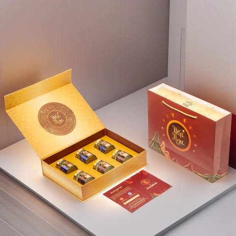 Hộp quà yến chưng Phúc Lộc 6 hũ