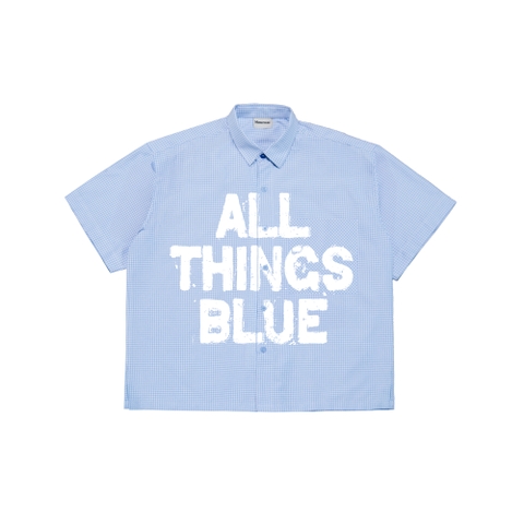 Áo sơ mi Boxy Caro Oxford - All Things Blue