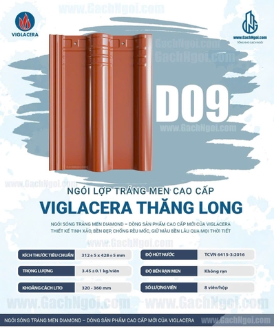 Ngói sóng Viglacera mã D09