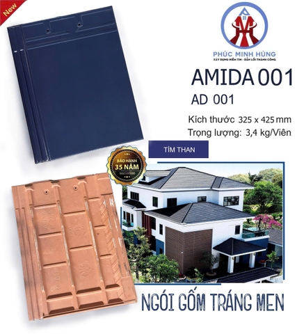 Ngói Phẳng AMIDA màu xanh navy mã 001