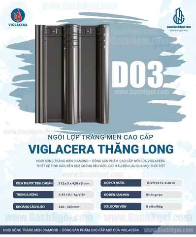 Ngói sóng Viglacera mã D03
