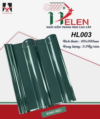 Ngói sóng HELEN HL003 - xanh rêu