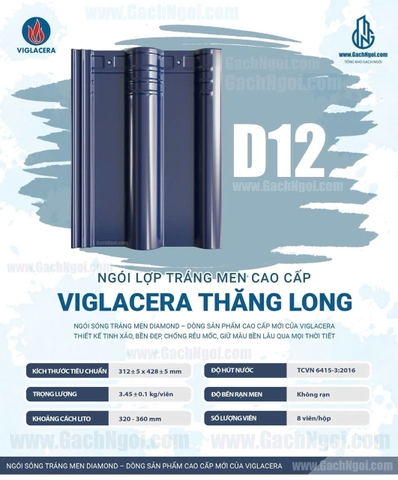 Ngói sóng Viglacera mã D12