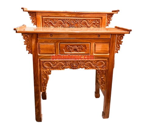 Bàn thờ 2 tầng 126x130x60 gỗ bên