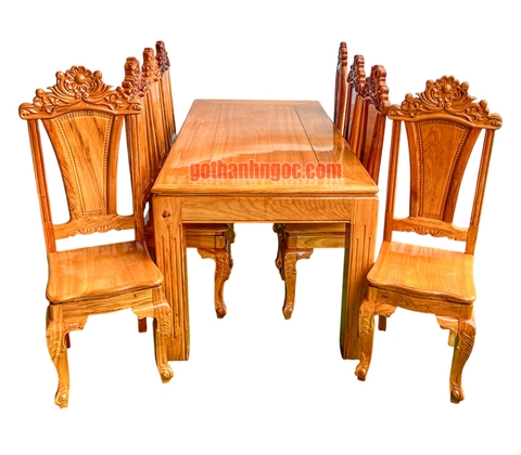Bộ bàn ăn gỗ bên 8 ghế cao cấp BA09 kiểu dáng đẹp