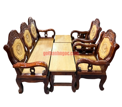 Bộ bàn ghế salon gỗ tràm 5 món giá rẻ PN800-TR