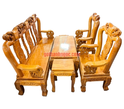 Bộ salon đào 6 món tay 12 gỗ bên giá rẻ