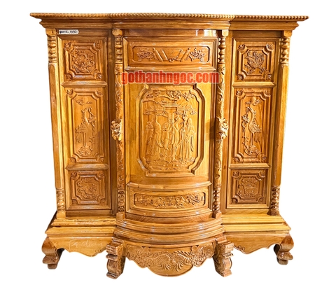 Tủ thờ bụng phệ 160x153 gỗ bên