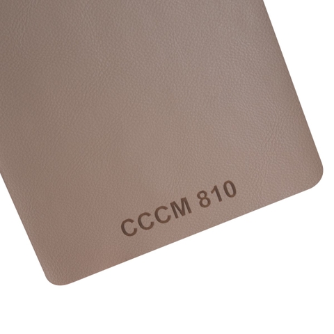 Giả da vân mịn chống cháy chống mực CCCM 810 nâu nhạt