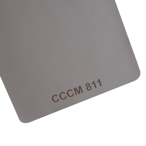 Giả da vân mịn chống cháy chống mực CCCM 811 nâu ghi