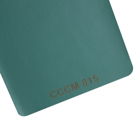 Giả da vân mịn chống cháy chống mực CCCM 815 xanh lá cây