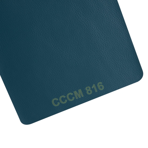 Giả da vân mịn chống cháy chống mực CCCM 816 xanh cổ vịt