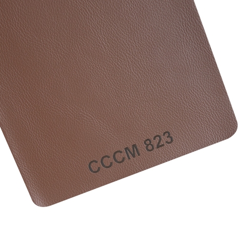 Giả da vân mịn chống cháy chống mực CCCM 823 nâu