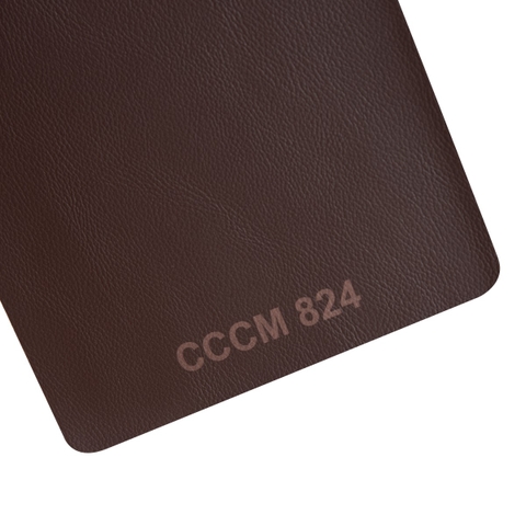 Giả da vân mịn chống cháy chống mực CCCM 824 nâu đậm