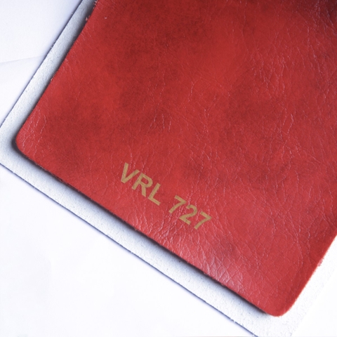 Giả da vân rạn hai màu lì VRL 727 đỏ tươi