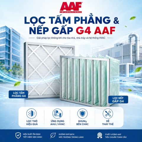 Lọc Không Khí G4 AAF – Lọc Sơ Cấp Cho HVAC, AHU, FAU & Thông Gió