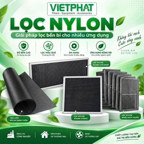 Lọc Nylon Cho Hệ Thống HVAC – Lọc Bụi Thô Cho AHU, FCU & Thông Gió