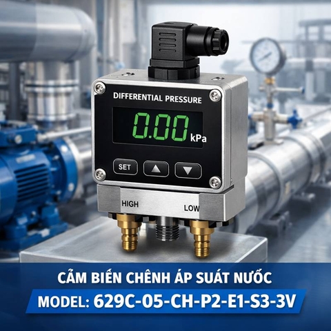 Cảm biến chênh áp suất nước 629C-05-CH-P2-E1-S3-3V