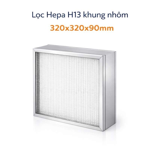 Lọc Hepa H13 khung nhôm 320x320x90mm