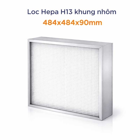 Lọc Hepa H13 khung nhôm 484x484x90mm