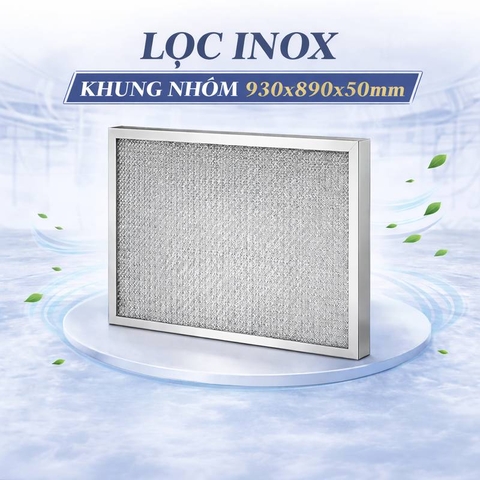 Lọc Inox khung nhôm 930x890x50mm