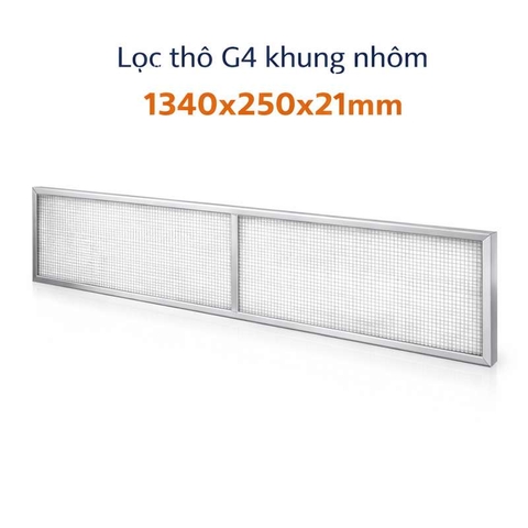 Lọc thô G4 khung nhôm 1340x250x21mm