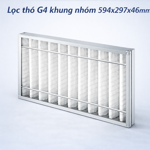 Lọc thô G4 khung nhôm 594x297x46mm