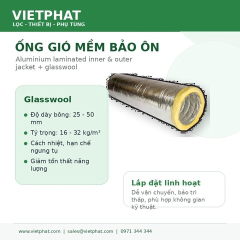 Ống Gió Mềm Bảo Ôn Chính Hãng, Giá Tốt