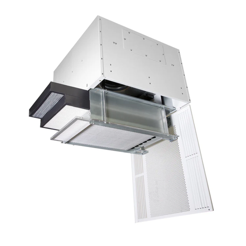 Ceiling-mounted supply air filter