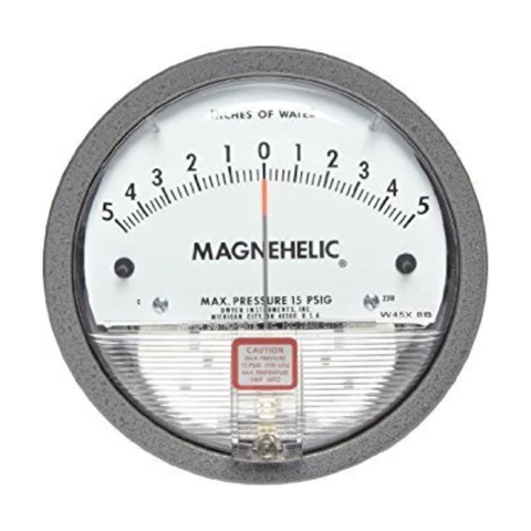 Room pressure control gauge