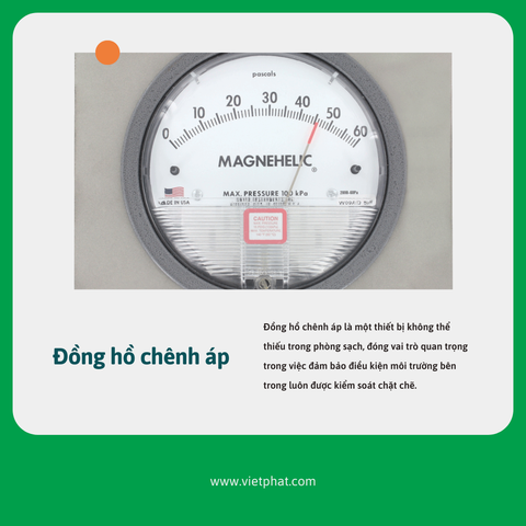 Đồng hồ chênh áp là một thiết bị không thể thiếu trong phòng sạch