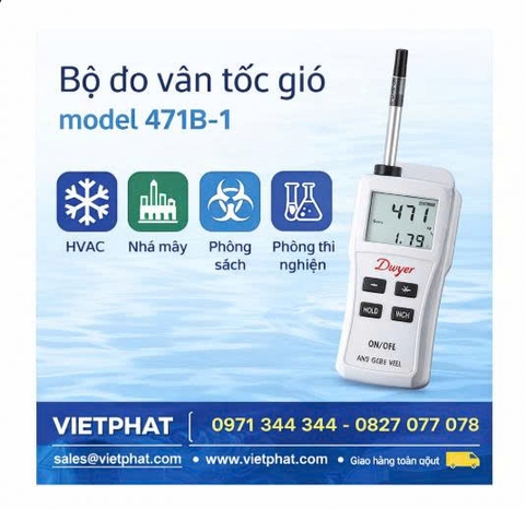 Bộ đo vận tốc gió model 471B-1