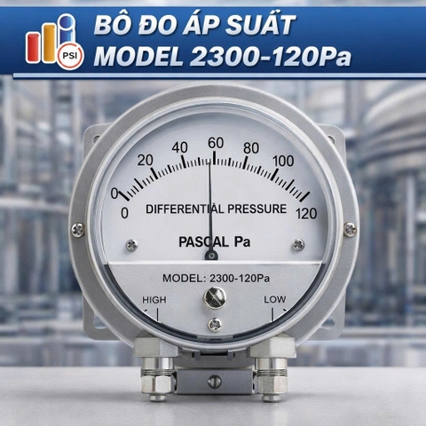 Bộ đo áp suất model 2300-120Pa
