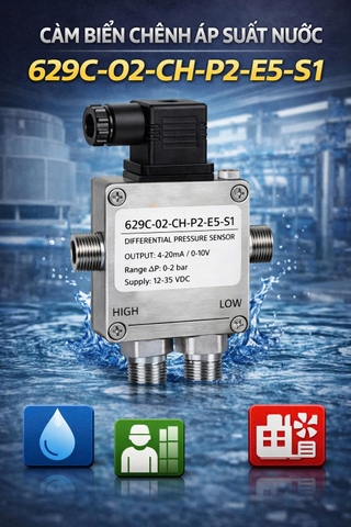 Cảm biến chênh áp suất nước 629C-02-CH-P2-E5-S1