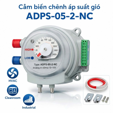Cảm biến chênh áp suất gió ADPS-05-2-NC