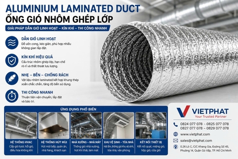 Aluminium Laminated Duct - Ống Gió Nhôm Ghép Lớp