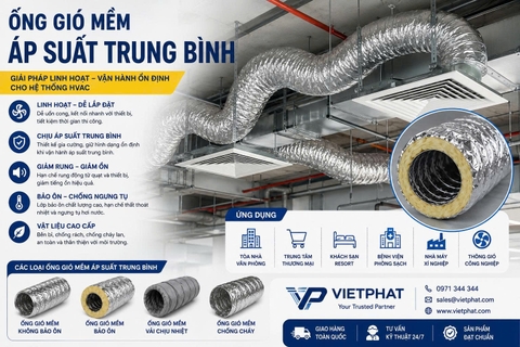 Ống Gió Mềm Áp Suất Trung Bình