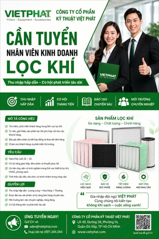 Tuyển Dụng Nhân Viên Kinh Doanh Lọc Khí