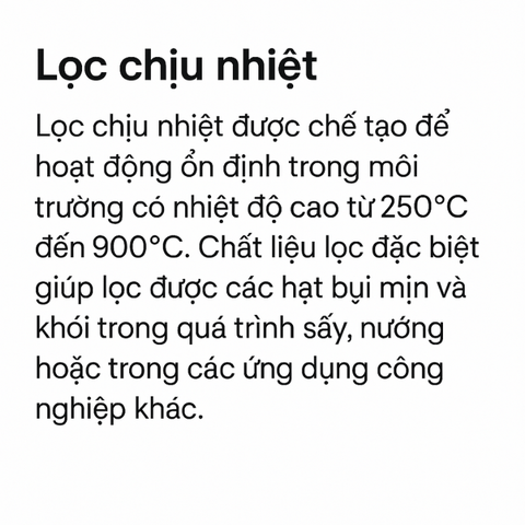 Lọc chịu nhiệt