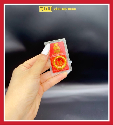 Nhẫn 10 chỉ tròn trơn ép vỉ Kim Ngân Phúc bản vị