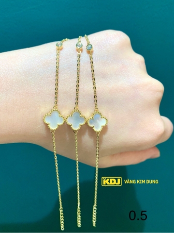 Lắc tay cỏ 4 lá trắng