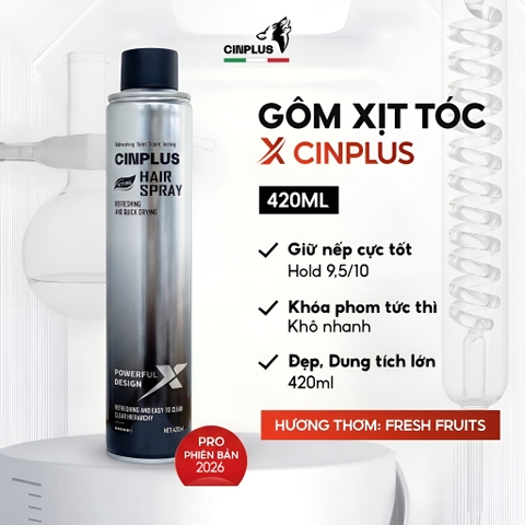 Gôm xịt tóc Cinplus Refreshing and Quick Drying 420ml