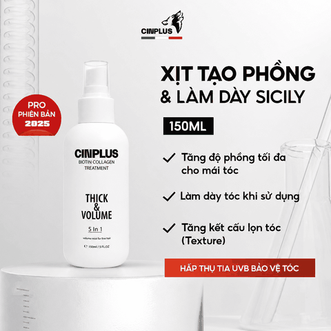 CINPLUS |  Xịt Làm Dày & Phồng Tóc | SICILY 1504 Thick & Volume
