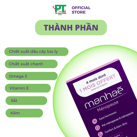 THỰC PHẨM BẢO VỆ SỨC KHỎE MANHAÉ MÉNOPÁUE;;DO: