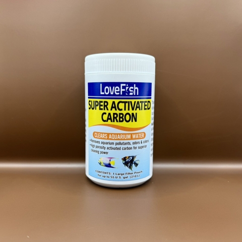 LoveFish - Super Activated Carbon - than siêu hoạt tính hấp thụ thuốc, chất độc màu, mùi, đánh nước siêu trong hơn Seachem Purigen