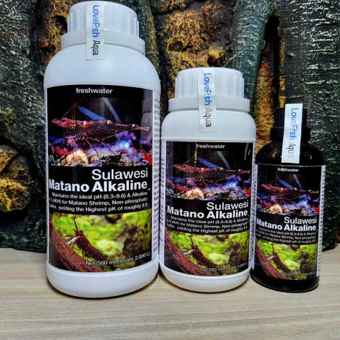 Sulawesi - Matano Alkaline - Tăng KH (4 -5) và pH (8,3-9,4) cho tép Sula hồ Matano