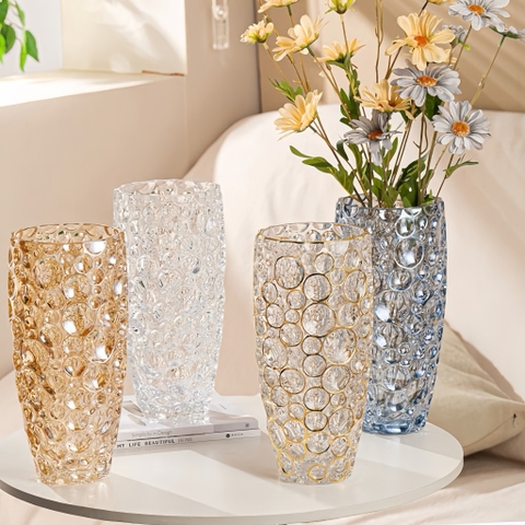 Bình hoa thủy tinh, bình hoa chấm bi phong cách Châu Âu