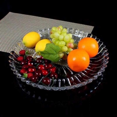 Đĩa thủy tinh đựng hoa quả bánh kẹo zise 30