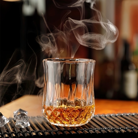 Ly thủy tinh pha lê, ly Whisky, cốc thủy tinh sang trọng phong cách Châu Âu 210ml