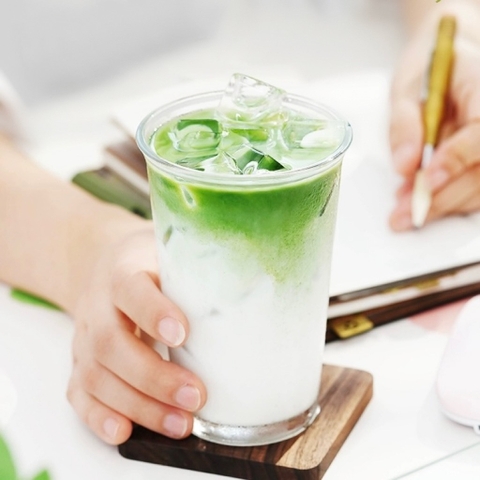 Cốc thủy tinh, ly thủy tinh miệng loe, ly cafe, trà, nước ép, decor